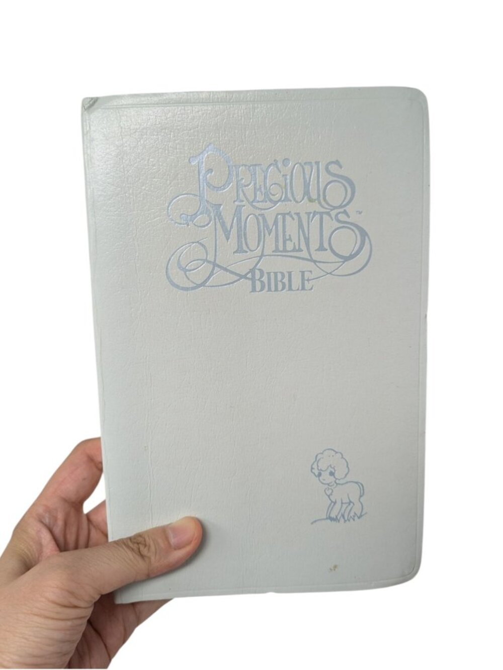 Vintage 1980s Precious Moments Blue Holy Bible Catholic Edition Today's English